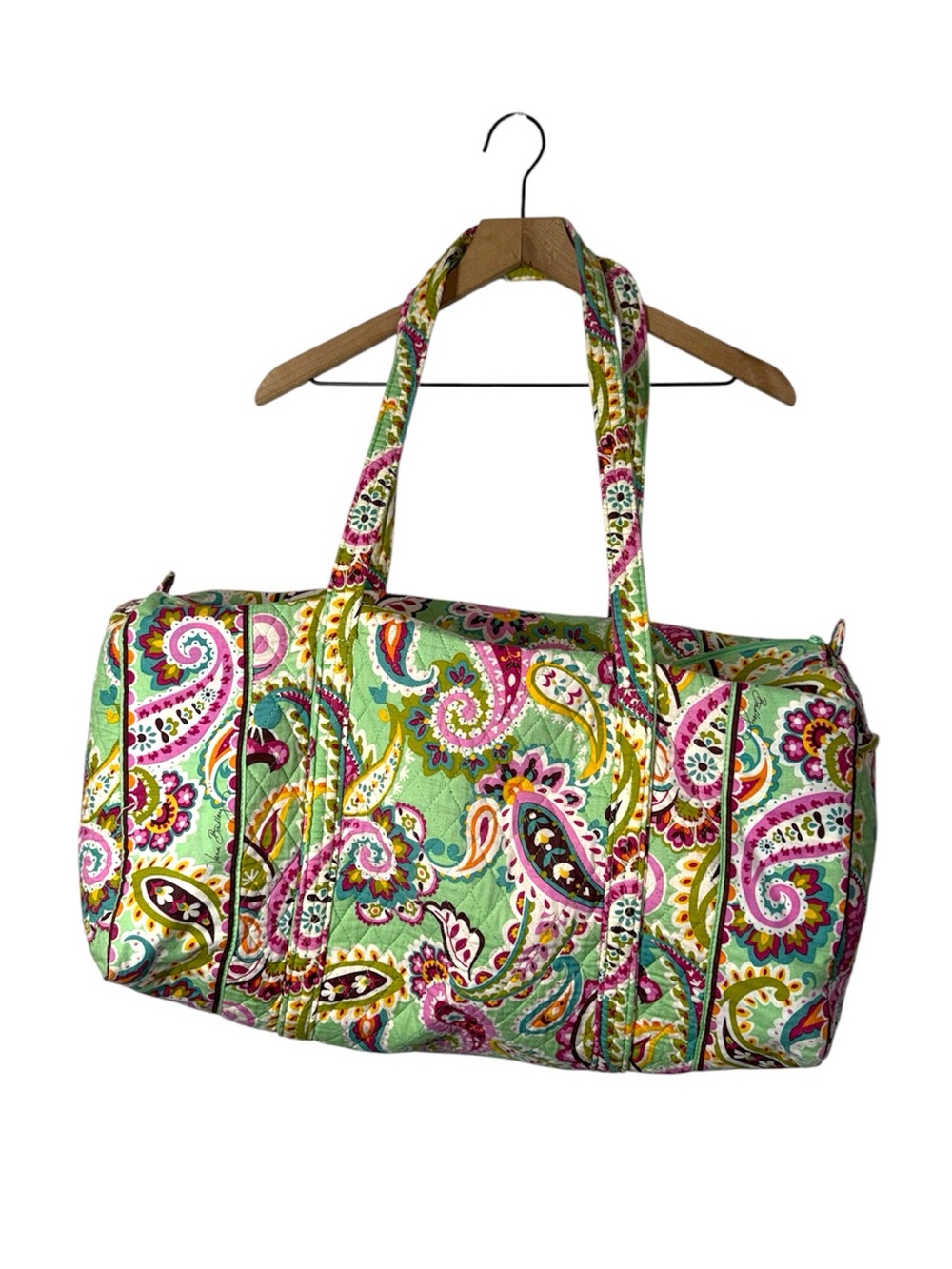 Vera Bradley Tutti Fruitty Duffle Bag Paisley Teal Quilted CarryOn Luggage